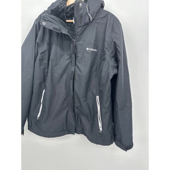 Columbia Womens Black Bugabo III Fleece Interchange Jacket Size XL Warm Winter - Picture 4 of 9